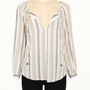 Maven West Striped 100% Cotton Peasant Blouse – XS